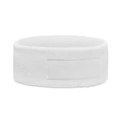 Opaska na głowę z polibawełny ATAMA - Bialy (MO2609-06)