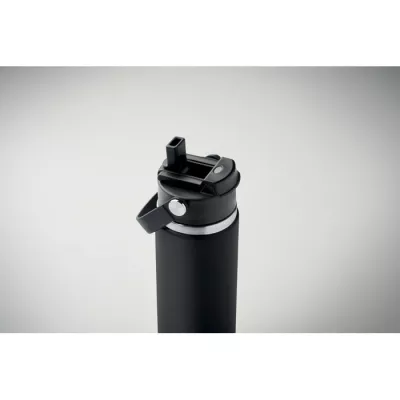 Butelka termiczna ze słomką 500 ml SUMA GRIP - Czarny (MO2775-03)