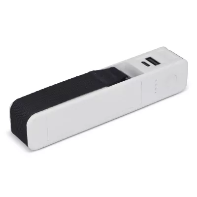 Powerbank 5 w 1 - waga samochodowa - latarka - linijka - miernik temperatury - biały (LT95563-N0001)