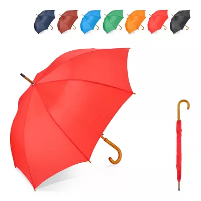 Aran 190T poliester 23" parasol z uchwytem otwierany automatycznie - bordowy (LT97118-N0019)