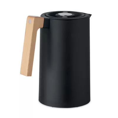 Dzbanek termiczny 1000 ml z drewnianym uchwytem SERVIR - Czarny (MO2674-03)