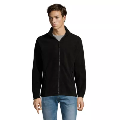 Bluza polarowa męska rozpinana 300 g/m² Sol's NORTH - Czarny (S55000-BK)