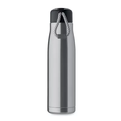 Butelka termiczna z uchwytem sznurkowym 500 ml CORDLE - Srebrny Mat (MO2413-16)