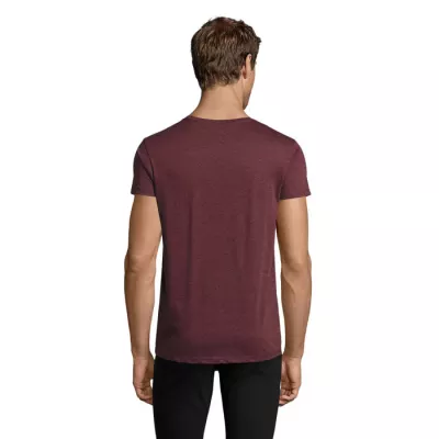 Koszulka męska dopasowana 150 g/m² Sol's REGENT FIT - Melanż Czerwonobrunatny (S00553-HX)