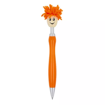Długopis z włosami z obrotową kulką - pomarańczowy (LT87899-N0026)