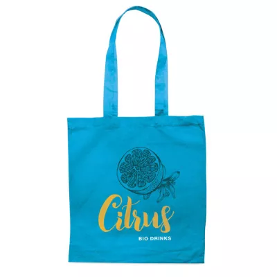 Torba bawełniana 38x42 cm 140 g/m² COTTONEL COLOUR + - Turkusowy (MO9268-12)