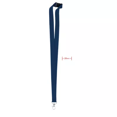 Smycz 20 mm ze złączką bezpieczeństwa PANY - Niebieski (MO9354-04)