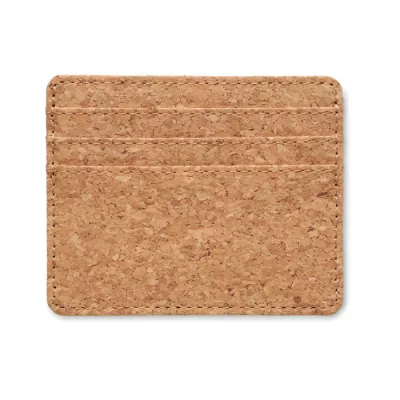 Etui na karty z korka z RFID WALLK - Bezowy (MO2625-13)