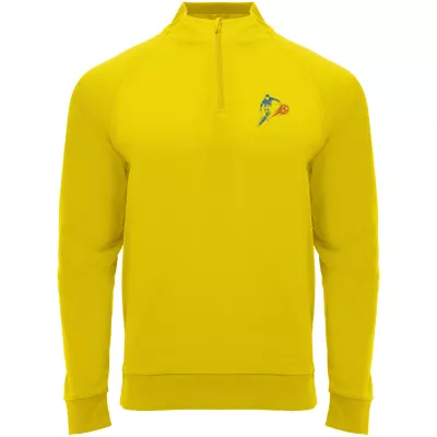 Epiro bluza unisex z długim rękawem i zamkiem błyskawicznym 1/4 200 g/m² - Żółty (R1115-YELLOW)