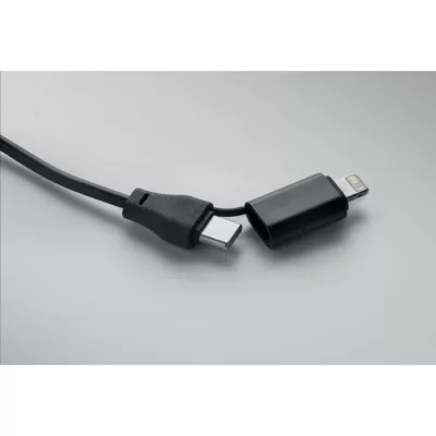 Kabel do ładowania 4 w 1 z ładowarką zegarka BULE - Czarny (MO2451-03)