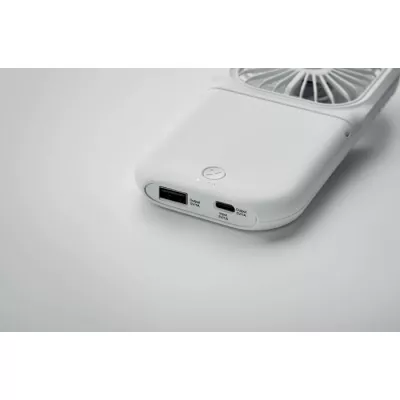 Wentylator składany z powerbankiem 3000 mAh STANDFAN - Bialy (MO2123-06)