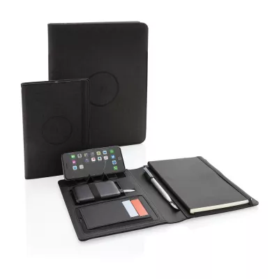 Teczka konferencyjna A5 Air, power bank 5000 mAh - czarny (P774.051)