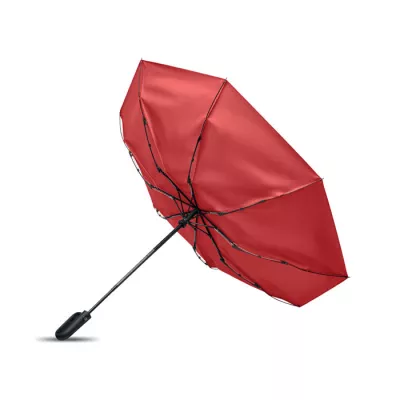 Parasol składany wiatroodporny 21" z RPET UMKRAB - Czerwony (MO2692-05)