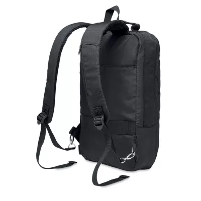 Plecak na laptop 16" z RPET z kablem USB SINGAPORE - Czarny (MO6329-03)