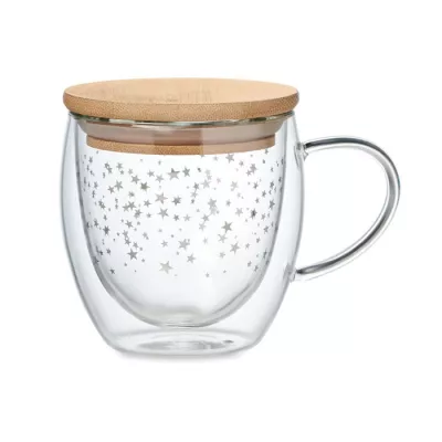 Kubek szklany dwuścienny 220 ml SION - Przezroczysty (CX1523-22)