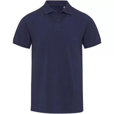 Beryl naturalna koszulka polo z recyklingu z krótkim rękawem, unisex, o gramaturze 220 g/m² - Granatowy (39558-NAVY)