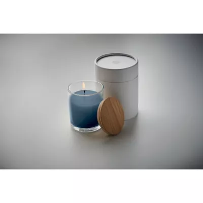 Świeca waniliowa 120 g z bambusowym wieczkiem ANCIENT - Francuski Granat (MO6281-85)