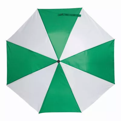Parasol składany bez automatu REGULAR - biały, zielony (56-0101113)