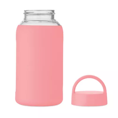 Butelka szklana z pokrowcem 600 ml BORIS - Dziecięcy Róż (MO2912-11)