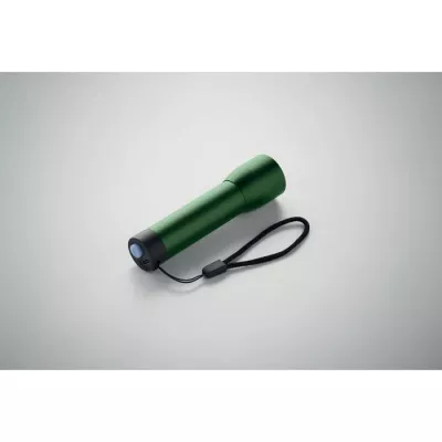 Latarka z aluminium z recyklingu z zoomem LUMEZO - Ciemnozielony (MO2991-60)