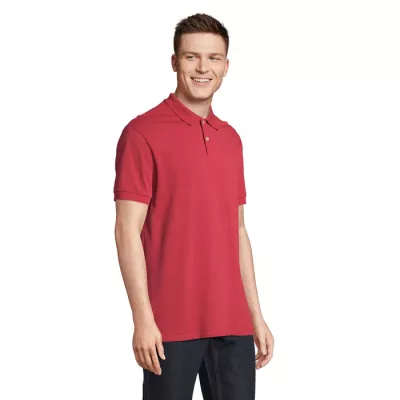 Koszulka polo męska z czesanej bawełny Sol's PACIFIC - Folk Red Twin (S04439-FR)