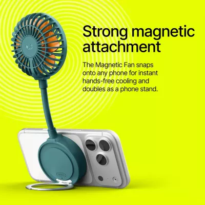 Fresh 'n Rebel Bezprzewodowy Magnetyczny Wentylator z Podstawką pod Telefon - Wodny (LT49755-N0029)