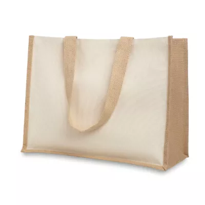 Torba jutowa laminowana CAMPO DE FIORI - Bezowy (MO8967-13)