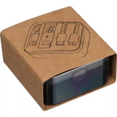 Kabel do ładowania 3w1 BRITTANY - czarny (2078403)