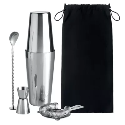 Zestaw koktajlowy z shakerem 750 ml BOSTON - Srebrny Blyszczacy (MO6224-17)