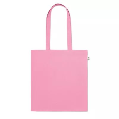 Torba z bawełny z recyklingu 140 g/m² VIVEKA COLOUR - Dziecięcy Róż (MO2302-11)