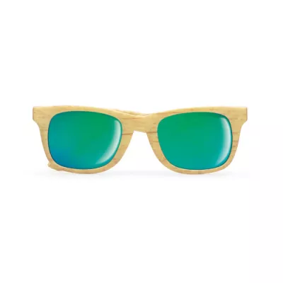 Okulary przeciwsłoneczne lustrzane UV400 WOODIE - Drewna (MO9022-40)