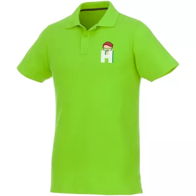 Helios - koszulka męska polo z krótkim rękawem - Zielone jabłuszko (38106-APPLE)
