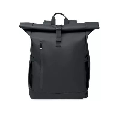 Plecak rolltop na laptop RPET 600D BANGKOK ROLL - Czarny (MO2643-03)