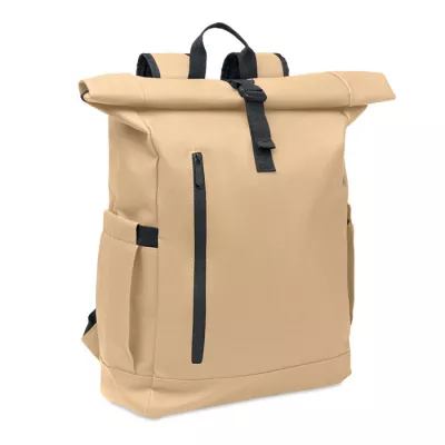 Plecak rolltop na laptop RPET 600D BANGKOK ROLL - Khaki (MO2643-39)