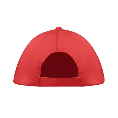Czapka z daszkiem 5-panelowa z bawełny 160 g/m² BUZZ - Czerwony (MO1447-05)