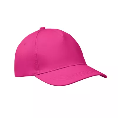 Czapka z daszkiem 5-panelowa z bawełny 160 g/m² BUZZ - Fuksja (MO1447-38)