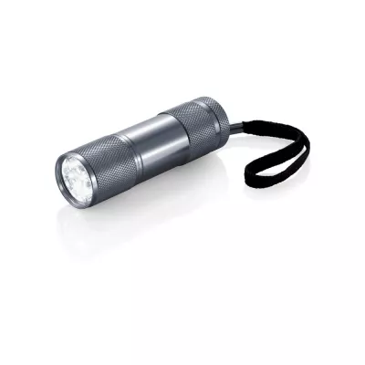 Latarka 9 LED Quattro - szary (P513.272)