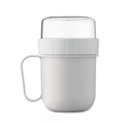 Kubek śniadaniowy z pojemnikiem 450 ml CUP ON GO - Bialy (MO2679-06)