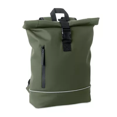 Plecak na laptop 15" z PU z odblaskiem LAPTOSA - Ciemnozielony (MO2581-60)