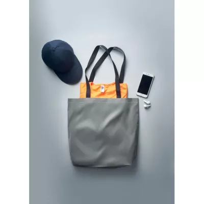 Torba na zakupy odblaskowa z poliestru VISI TOTE - Srebrny Mat (MO6302-16)