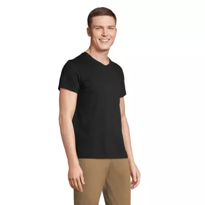 Koszulka unisex z dekoltem w serek Sol's REGENT V - Deep Black (S04765-DB)