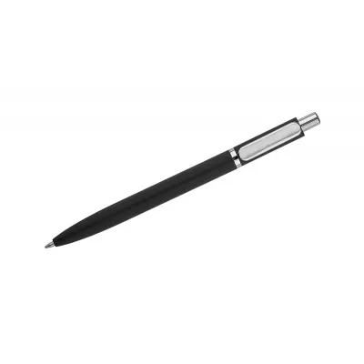 Długopis metalowy z powłoką typu soft touch ELMO - czarny (19084-02)