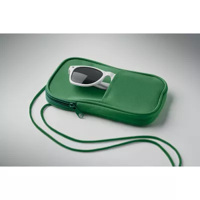 Saszetka podróżna RPET 600D na sznurku KOROVIN POUCH - Zielony (MO2675-09)