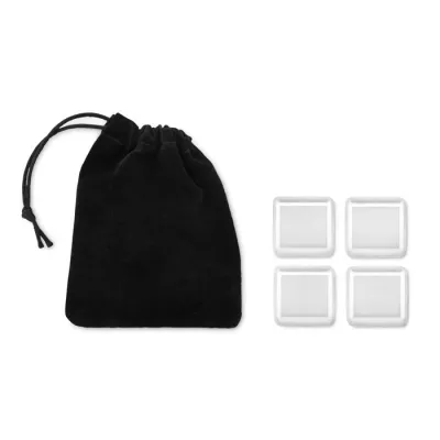 Kostki do lodu stalowe 4 szt. w etui ICY - Czarny (MO9502-03)