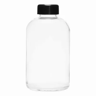 Szklana butelka do picia DRINK HEALTHY - czarny, transparentny (56-0304269)