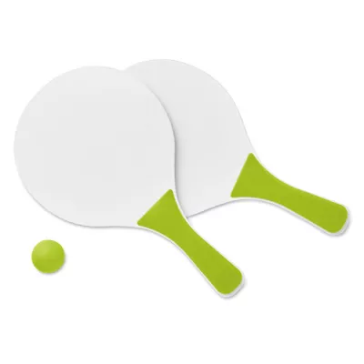 Mini zestaw do tenisa plażowego z MDF MINI MATCH - Limonka (MO1911-48)