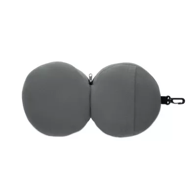 Poduszka podróżna 2 w 1 z maską na oczy SOFT NUIT - Kamienny Szary (MO2907-15)