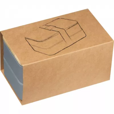 Lunch box ze sztućcami 600 ml SALVATORE - szary (8253107)