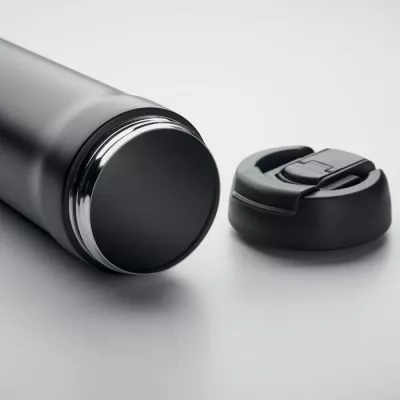 Kubek termiczny stalowy z paskiem 700 ml AIRA - Czarny (MO6971-03)