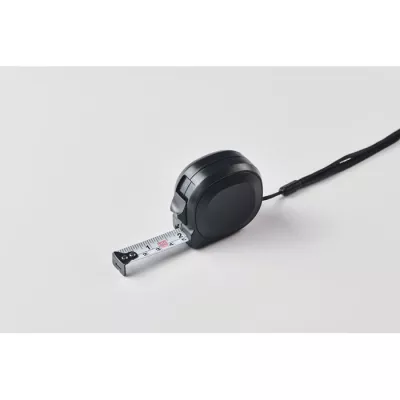 Taśma miernicza 3 m z ABS z recyklingu MEAS3 - Czarny (MO2908-03)